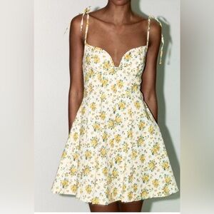 Zara Floral Poplin Dress  - S